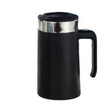 컵 머그 마그네틱 믹스커피 보온 쉐이크 자동텀블러 USB 충전식 자동 자기 교반 마그네틱 머그잔 304 스테, 01 Black_01 401-500ml
