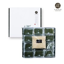 인절미 쑥떡 제주 해풍쑥떡 한라산 쑥 인절미 콩고물 개별포장떡 답례떡 식사대용 어르신간식 떡선물 추천, 1박스 (쇼핑백세트), 100gx24개 (1)