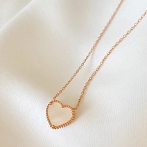 [에트베니] 14k 18k 레브 하트 자개 목걸이