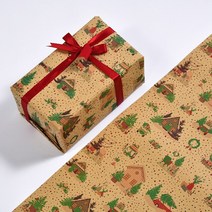 플라스틱 골판지 박스 양면 크리스마스 포장지 50x70cm 결혼식 녹색 장식 선물 포장 공예품 크래프트 양피지 종이 접기, [05] Style 5