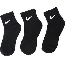 나이키 스포츠 양말 3개입 SX7677-010, 블랙