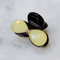 SUNNYDAY [2개-1세트] 리본 펠롱 큐빅 미니 헤어 집게핀 악세사리 앞머리 반머리 고정 성인 여성 헤어핀 머리핀 Q1