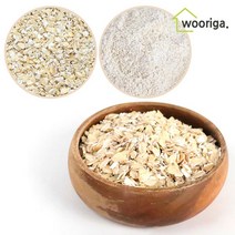 우리가스토리 압착 귀리 오트밀 1kg＋1kg 퀵오트밀 오트밀가루 오트밀분말, 바로먹는 퀵오트밀 1kg＋오트밀가루 1kg