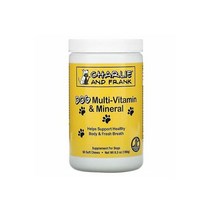 반려견 종합 비타민 및 미네랄 신선한 입냄새 지원 소프트 츄 60개 6.3 oz(80