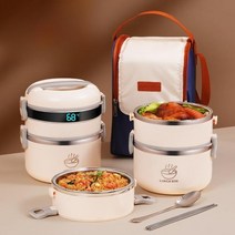 직장인도시락통 보온통 3단 스텐 도시락통 가방, 4단 - 핑크 3360ML