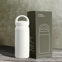 손잡이 핸들 텀블러 신입사원 웰컴키트 문구 로고 각인 가능, 01D텀블러350-블랙, 1개