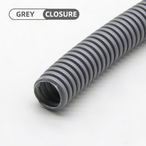 유연한 스플릿 직조 와이어 커버 케이블 랩 프로텍터 플라스틱 슬리브 1 m 5 10m, [08] Grey Closure, [05] AD 15.8 x ID 12mm, [02] 5 Meters, 1개