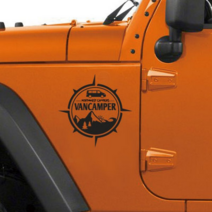정크야드 밴 캠퍼 데칼 스티커 big_170, 1개, 빨간색