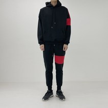 배색 기모 남성트레이닝세트 스웻 스웨트 셋업 후드티이쁜곳 캠핑복장 PT복장 밴딩 조거팬츠