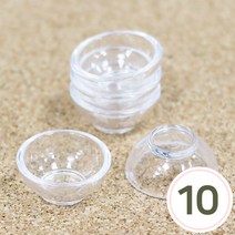 MS-101 미니어처＊투명오목그릇2＊ 20x9mm(10개입) J-05-465