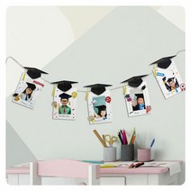 학사모 가랜드 만들기-1인용 포장 10매, 단품