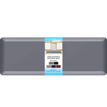 StepRite 1.9cm(4/5인치) 두께의 주방 매트 피로 방지 러그 장식 미끄럼 얼룩 방수 책상 사무실 작업장 그레이 43.2 x 119.4cm(17 47인치)