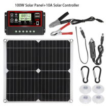 저소음 캠핑용 휴대용 발전기 태양 전지 패널 세트 100w 키트 컨트롤러 usb 시스템, 10a 컨트롤러 포함