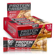 BSN Protein Bars - Protein Crisp Bar by Syntha-6 Whey Protein 20g of Protein Gluten Free Low Sug, Peanut Butter Crunch