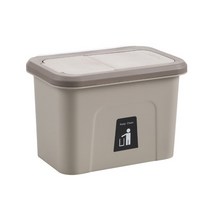 이케아 분리수거함 재활용 50l 가정용 1pc 쓰레기 쓰레기통 플라스틱 푸시 뚜껑 주방 캐비닛 도어 교수형 쓰레기 컨테이너 화장실 주방 욕실 폐기물 보관 도구, 1pc 커피