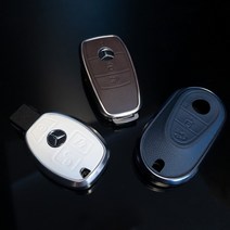 벤츠 가죽 메탈 키케이스 키링 키홀더 키커버 스마트 구형 신형, 벤츠A/브라운(로즈골드메탈)