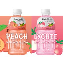 모구모구 리치x12개 + 복숭아x12개, 320ml, 24개