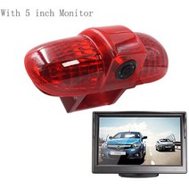 카비디오 hd 자동차 후면보기 카메라 역방향 백업 주차 led 브레이크 라이트 야간 투시경 opel vivarorenault trafic 2001-2014, 5인치 키트