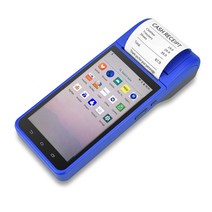 셀프 북스캐너 문제집 책 스캔 휴대용 PDA 스마트 POS 영수증 터미널 프린터 안드로이드 8.1 5.5 인치 터치 스크린 카메라 1D 2D 바코드 스캐너 3G/WiFi/BT/GP, 파란_EU, 01 blue_01 EU