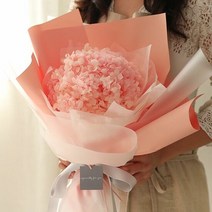 아트박스/더플라워마켓 시들지않는 프리저브드 수국꽃다발 [2color], 핑크