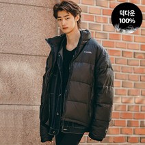 아키클래식 남녀 베이직 숏패딩 오리털 점퍼. 에이라벨 덕다운 숏패딩 블랙