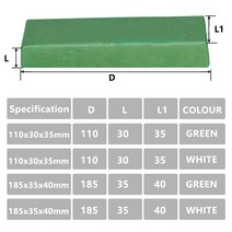 연마재녹색 연마 페이스트 알루미나 110185mm 복합 금속 칼날 연삭 사용, 02 Green 185x40x35mm