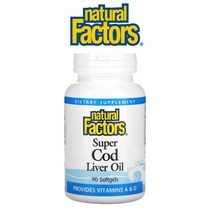 네추럴팩터스 슈퍼 코드 리버 오일 대구간유 Cod Liver Oil 비타민 AD 함유 90소프트젤