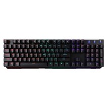 앱코 104키 배열 게이밍 키보드 이중사출 키캡 레인보우 LED HACKER K640 블랙 청축