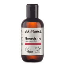 Naissance 에너자이징 마사지 오일 100.5ml (3.8온스) - 100% 천연 포도씨 및 베티버 레몬그라스 육두구 흑후추 에센셜 혼합 330278