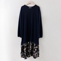 JGP236958아이우먼 꽃 배색 프릴 원피스 NB0074RM110 빅사이즈