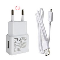 고속 충전기 무선 샤오미 충전 USB 케이블 삼성 갤럭시 S3 S4 S6 S7 엣지 노트 4 5 J2 J3 J5 J7 2016 여행, 02 EU chager cable_01 WHITE