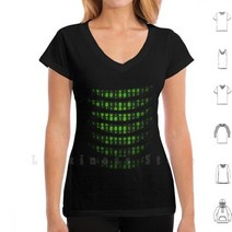 코딩로봇 코튼 티셔츠 내장 DIY S-6xl 제로 원 디지트 프로그래밍 컴퓨터 소프트웨어 해커 로봇 알고리즘, 24 W-Tee-neck-Black_05 XXL