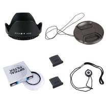 주방 레인지 후드 키친 종이 필터 6 in1 49 52 55 58 62 67 72 77 82mm 렌즈 uv + 센터 핀치 스냅온 캡 커버 + 렌즈 캡 라인 + 렌즈 + 2 핫슈