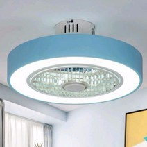 led iron 침실 천장 팬 조절 조명 ac 220 v 현대 간단한 흰색 페인트 크리스탈 투명 장식 led 아크릴, 파란색, 220v