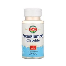 KAL 칼 칼륨 99mg 100정 포타슘 포타시움 포타지움 스테아르산 실리카 셀룰로스 silica cellulose stearic acid Potassium, 1개