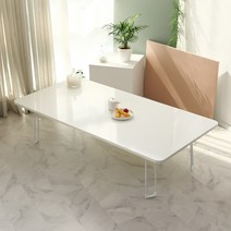 국산 교자상 접이식 큰상 밥상 1200X600 대형상 집들이상 손님상 박세리상 6인용 8인용 대형상 거실탁자 좌식 마블 화이트 블랙 대리석 소파 테이블 4인용, 화이트펄(유광)