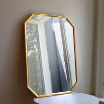 [브래그디자인] 5mm 두꺼운 거울 600x800 팔각거울 [BOLD], 골드