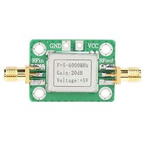 RF 전력 증폭기 DC5V 5-6000MHz RF 광대역 신호 증폭기 전력 증폭기 20dB 게인 차폐 쉘 포함