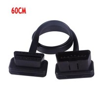플랫 얇은 국수 케이블 3060100CM 16 핀 소켓 OBD OBDII OBD2 16Pin 남성 여성 자동차 스캐너 확장 케이블 8 코어 커넥터, 60cm