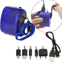 태양광 배터리 3 가지 색상 야외 비상 휴대용 핸드 파워 발전기 크랭크 USB 충전 충전기 범용, [01] black, [01] 보편