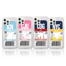 트레인 티켓 국내여행지 라벨 투명 젤리케이스 아이폰 갤럭시 13프로맥스케이스