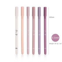 6 개/대 젤 펜 세트 0.5mm 학교 문구 공급 업체 사무실 액세서리 저널 용품, [01] Black, [01] A set