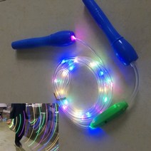 유산소 운동 LED 램프 라이트 빛나는 줄넘기 블루