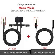 방송용 강의용 마이크 3.5mm 미니 라발리에 금속 클립 옷깃 휴대 전화 pc 노트북, 스타일 6