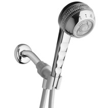 Waterpik 오리지널 마사지 샤워 헤드 핸드헬드 스프레이 1.5m(5피트) 호스 마사지 스프레이 및 4가지 모드 포함 DIY 쉬운 설치 1.8GPM 크롬 SM-453