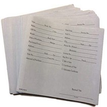 FESCO Vehicle Deal Envelopes Dealer Jackets File Folders(25/Pack) (Blue Color), 1
