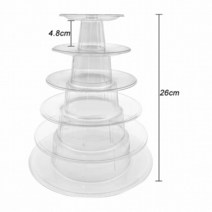케이크받침 케이크판 46 층 마카롱 디스플레이 스탠드 컵케익 타워 랙 케이크 PVC 트레이, 6 Tiers+스페인