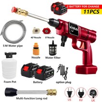 랩토라이너 자동차스프레이건 자동차외형복원 무선 고압 세차 스프레이 워터 건휴대용 압력 클리너마끼다 18 배터리용 기계, 05 two big battery, two big battery