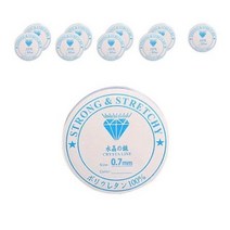 SY 비즈 공예용 탄성 우레탄 낚시줄 0.7mm, 10개
