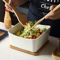 볼 그릇 샐러드 도자기 사각, 상세페이지 참조, 단품